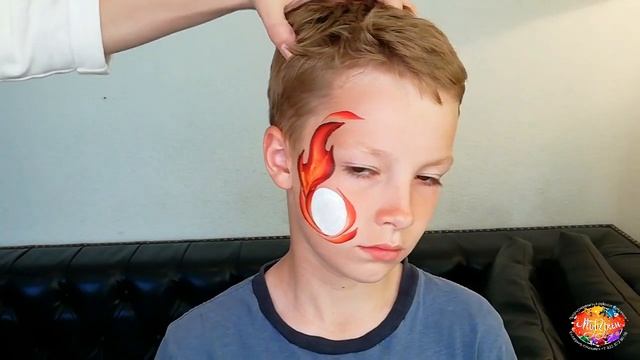 Аквагрим огненный мяч / для начинающих смотреть онлайн