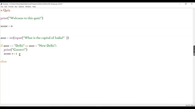 Python Programming ~ Simple Quiz game and If/Else Statements смотреть онлайн
