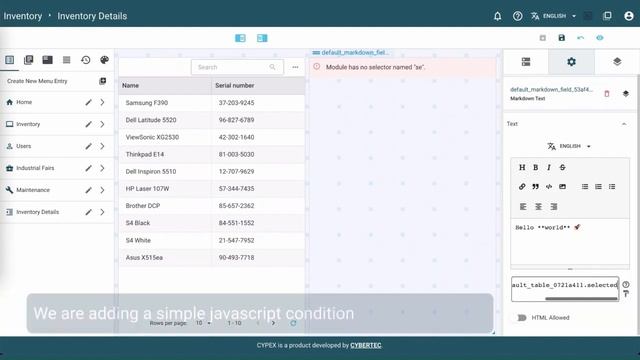 9.7.3 CYPEX Layout - Markdown Text - Application Designer | CYBERTEC PostgreSQL Rapid App Dev смотреть онлайн