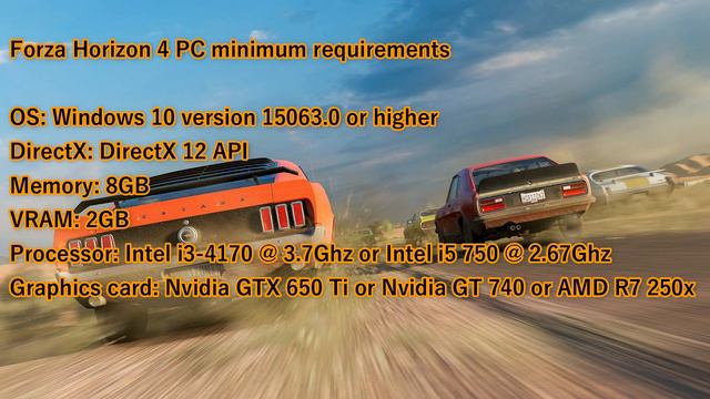 Forza Horizon 4 System Requirements|minimum Pc