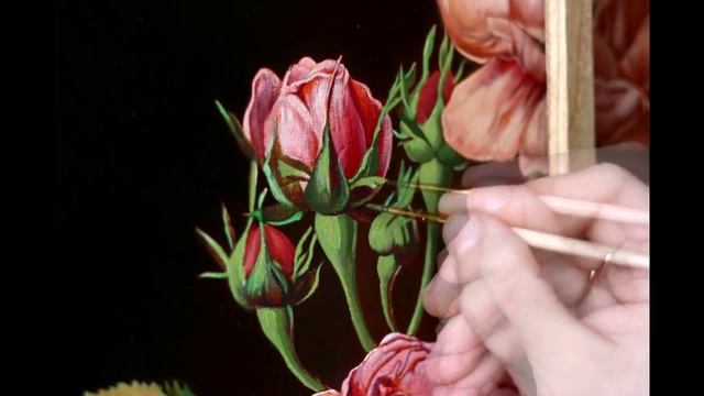 Техника рисования цветов, роз. Часть 3. смотреть онлайн