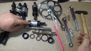 Ремонт кареточного узла харьковского дорожного велосипеда, ХВЗ Украина