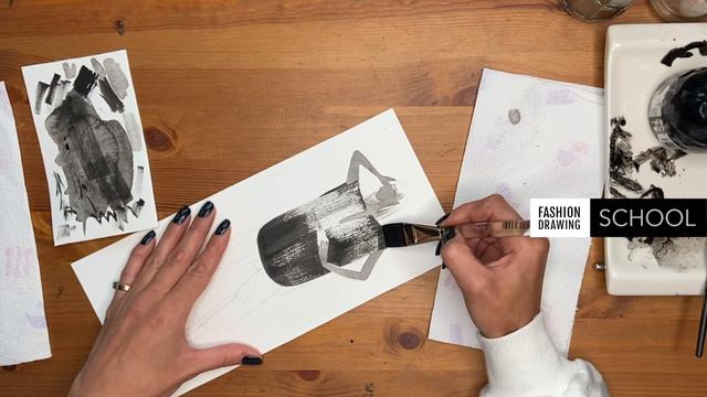 Эскизы коллекции одежды тушью смотреть онлайн