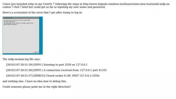 Unix & Linux: xrdp session: Login failed for display 0 (2 Solutions!!)
