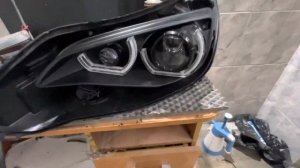 Ретрофит Форд фокус 3 / установка светодиодных линз и ангельских глазок на фокус 3