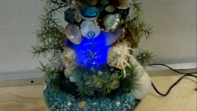 Настольный морской водопад Каскад из ракушек смотреть онлайн