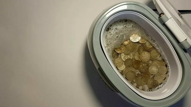 Чистка монет ультразвуком, бюджет. смотреть онлайн