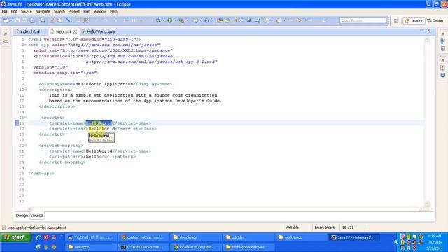 HelloWorld Example | Servlets смотреть онлайн