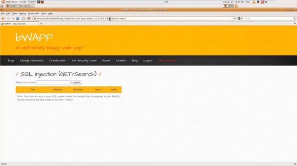12 - bWAPP Tutorials - SQL Injection(GET/Search)