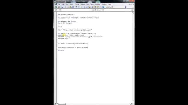 VBA - HOW TO: SCRAPE EMAILS FROM WEBSITE - VBA смотреть онлайн