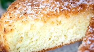 🥥Кокосовый пирог со сливками, быстрый и очень вкусный! Простой рецепт теста на кефире!