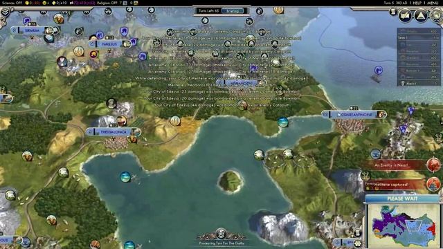 Civilization V Fall Of Rome Eastern Roman Empire Part 1: Trying Not To Fall! Deity Difficulty смотреть онлайн