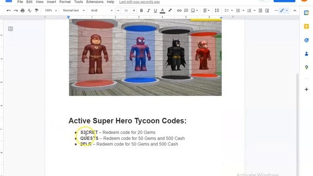 Roblox Super Hero Tycoon Codes February 2023 смотреть онлайн