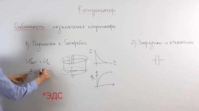 Конденсатор (теория). Физика ЕГЭ 2021. Соединение конденсаторов, емкость, зарядка конденсатора. смотреть онлайн