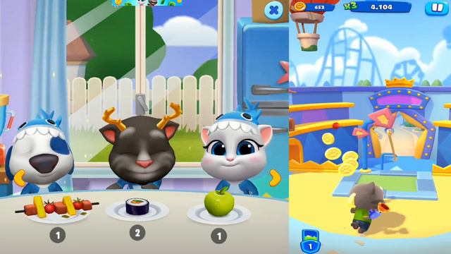 My Talking Tom Friends Vs Talking Tom Blast Park (Android IOS Games)