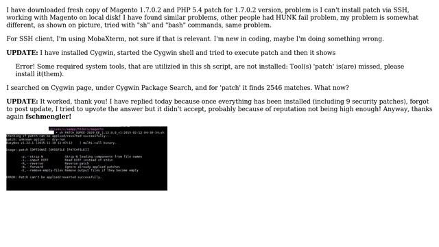 Magento: Magento 1.7.0.2 - cannot install SUPEE 2629 (PHP 5.4 patch) смотреть онлайн