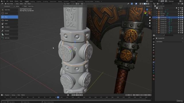 Blender - Fantasy Axe - Sculpting - 08. Welding Pieces.mp4