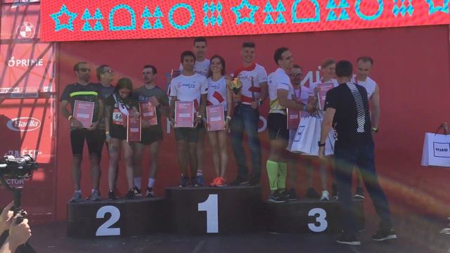 Московский полумарафон 2019. Награждение 1 место Mail.ru Group смотреть онлайн