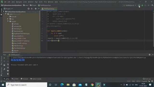 Python Tutorial: Yield Keyword in Python | Python Generators | Return vs Yield смотреть онлайн