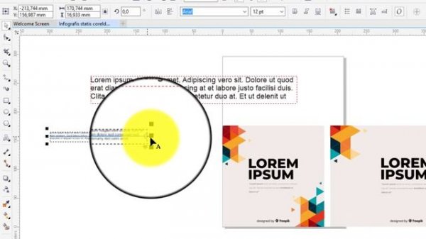 How to create place holder text with Lorem Ipsum in Coreldraw