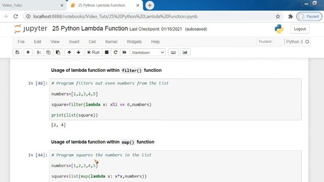 25 Python Lambda Function with Filter(), Map() and Reduce() functions смотреть онлайн