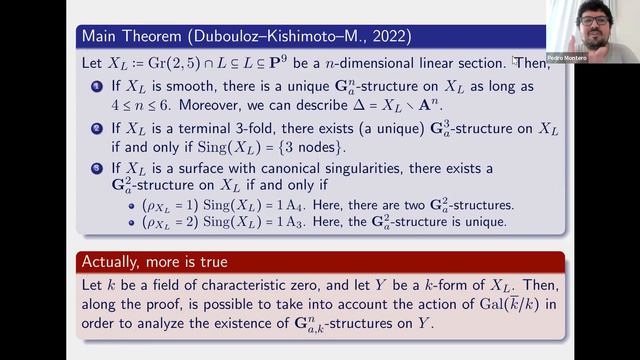 Pedro Montero. Del Pezzo quintics as equivariant compactifications of vector groups смотреть онлайн