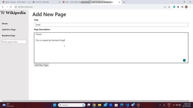 Project1| WIKI | CS50’s Web Programming with Python and JavaScript | By Harmeet Singh смотреть онлайн