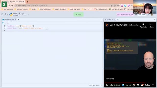 NelieX | shonahoang | replit.com - 100 Days of Code - The Complete Python Course | Day 3 смотреть онлайн