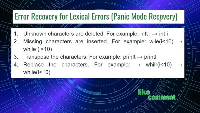 Error Detection and Recovery in Compiler Design | Error Handler| Lexical Error, Semantic Error Hind смотреть онлайн