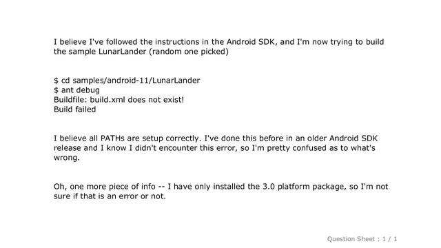 Android : How to build the Android sample projects using Ant? build.xml does not exist смотреть онлайн