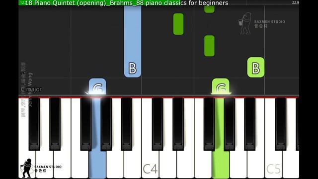 18 Piano Quintet opening Brahms 88 piano classics for beginners смотреть онлайн