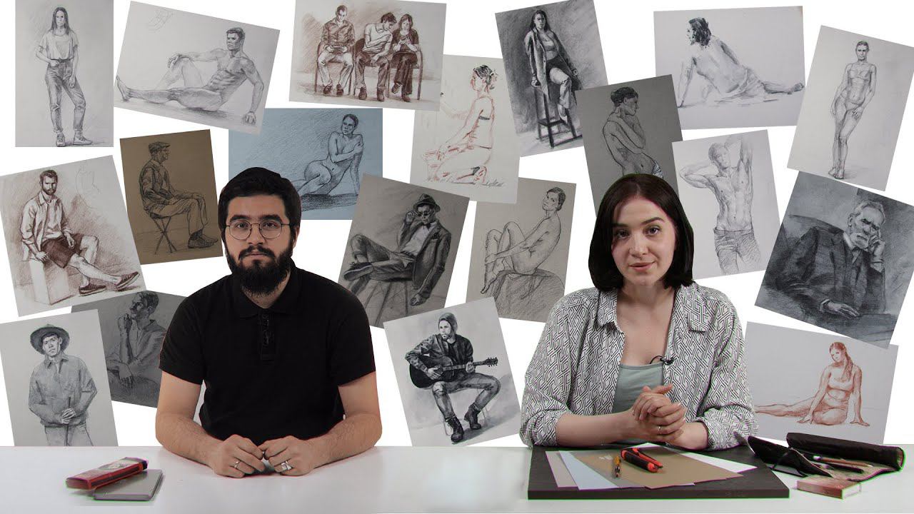 Промо онлайн-курса «Фигура человека: длительный рисунок, наброски, зарисовки» смотреть онлайн