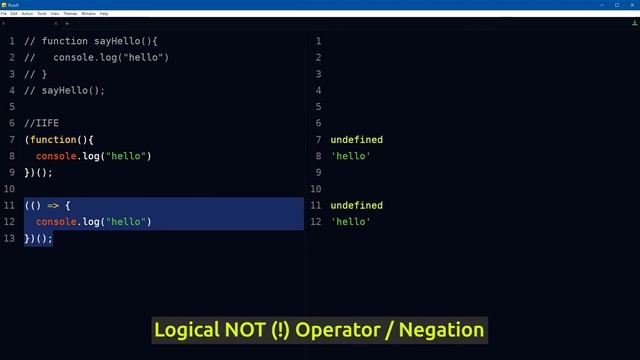 Anonymous Function Call in javascript | Function Expression using Negation & More смотреть онлайн