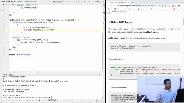 Part 14 - POST Request From Node.js PostgreSQL смотреть онлайн
