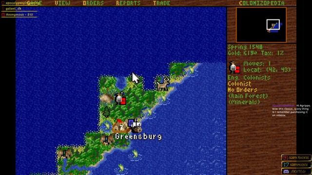 SID MEIERS COLONIZATION (CLASSIC GAMING) смотреть онлайн