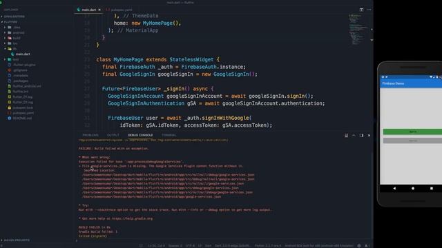 Flutter: Firebase Setup | Auth | Google Sign-In | Explained | Android & iOS смотреть онлайн
