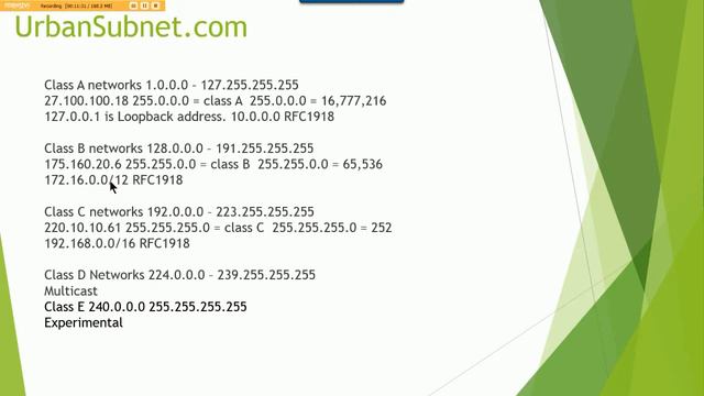IP Address Classes and Subnet Mask смотреть онлайн
