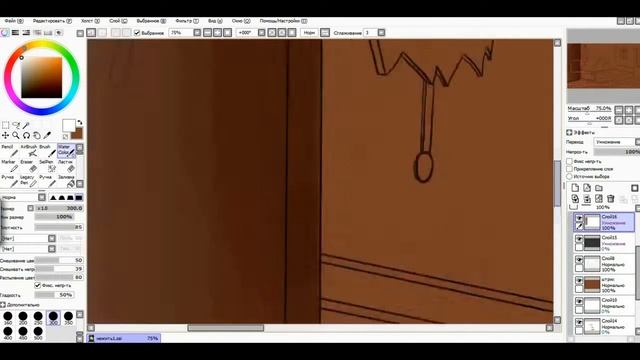 пробное рисование на графическом планшете, Paint Tool Sai смотреть онлайн