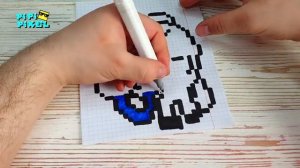 ГЕЙЛ из игры  BRAWL STARS РИСУНКИ ПО КЛЕТОЧКАМ - PIXEL ART