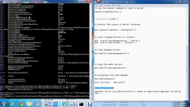 Weblogic Server 11g Administration 2: Hands On Application WebLogic Scripting Tool смотреть онлайн
