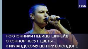 Поклонники певицы Шинейд О'Коннор несут цветы к Ирландскому центру в Лондоне #shorts