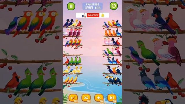 Bird sort color puzzle - 🦆🐥🐦 All Levels & Challenges (Mobile Gameplay) смотреть онлайн