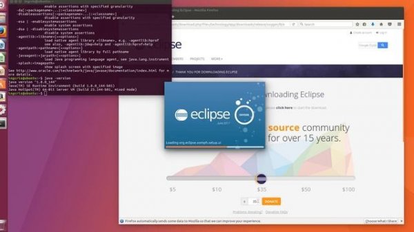 java, eclipse, and pydev installation Ubuntu