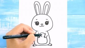 Как легко нарисовать ЗАЙЧИКА / Рисунок раскраска для детей /  Раскрась Ка