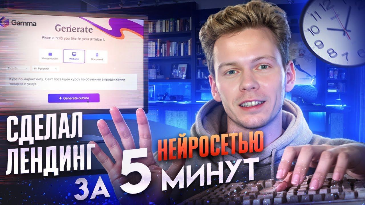 Как сделать лэндинг или презентацию за 5 минут смотреть онлайн