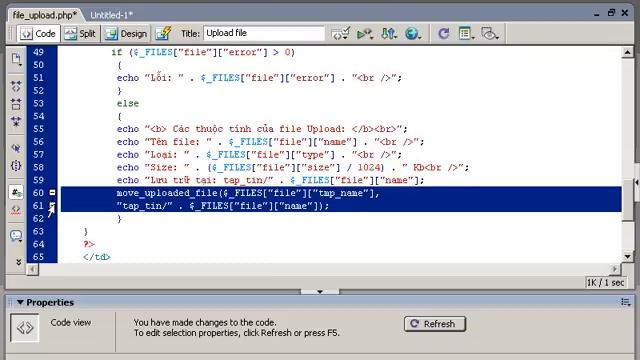 [PHP] - Dùng hàm Move_Uploaded_File tạo form upload dữ liệu lên server | Học lập trình смотреть онлайн