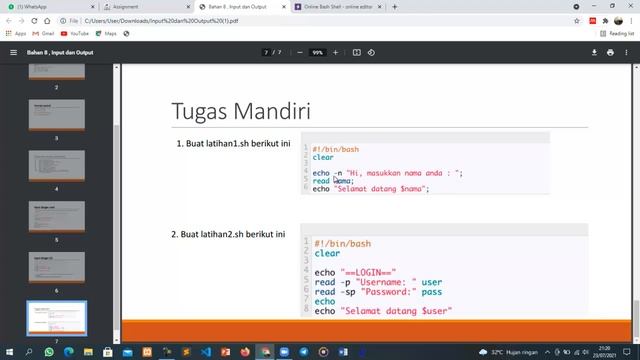 Cara Menjalankan Pemrograman bash shell di Window Sangat mudah dengan bash shell online смотреть онлайн