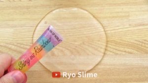 Satisfying Slime Coloring with Makeup! Mixing Lips Shaped Lipstick & Eyeshadow into Clear Slime!