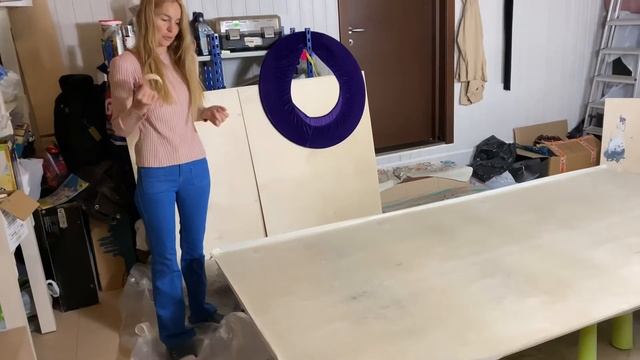 Заливка крупноформатного панно в технике флюид Арт . Fluid art смотреть онлайн