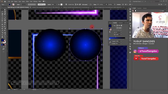 How To Make Amazing Light Effect In Adobe Illustrator